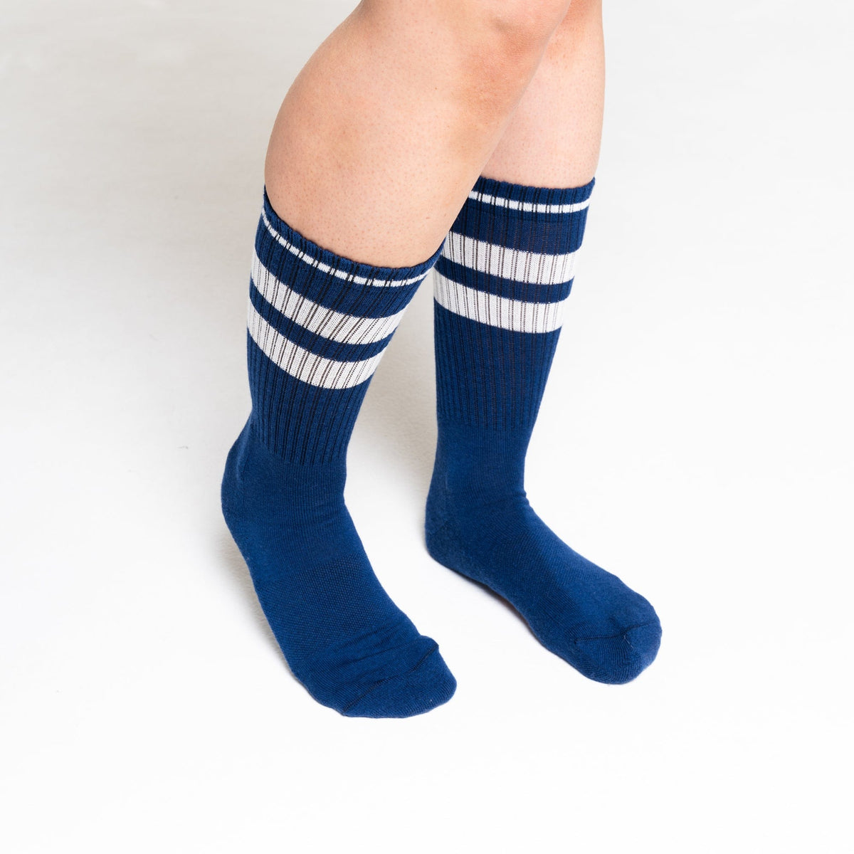 Merino Wool Blend Crew Socks - Paire